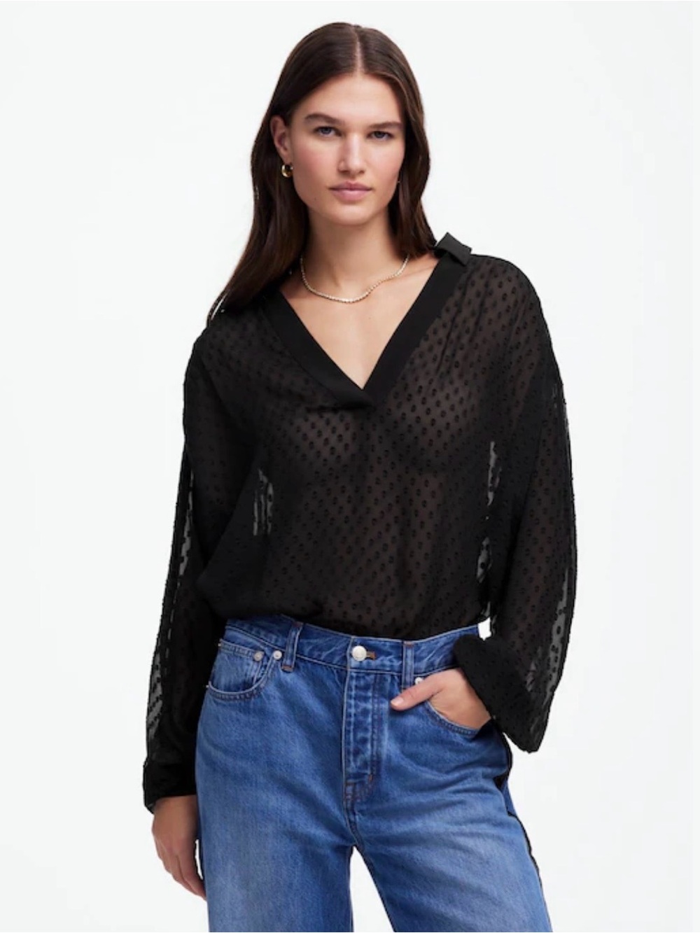 Madewell Long-Sleeve Popover Shirt